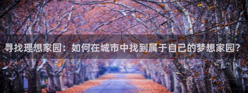新宝5下载注册：寻找理想家园：如何在城市中找到属于自己的梦想
