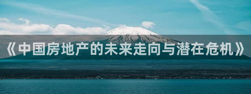 新宝5上70 667：《中国房地产的未来走向与潜在危机》