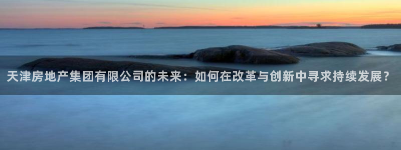 新宝5培训：天津房地产集团有限公司的未来：如何在改革与创新中