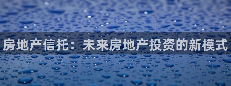 新宝5娱乐多：房地产信托：未来房地产投资的新模式